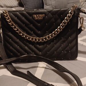 Victoria's Secret Black Quilted Chain Bag